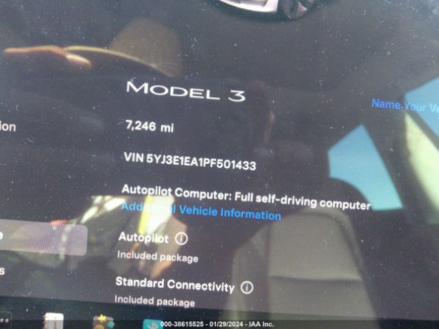 Photo 6 VIN: 5YJ3E1EA1PF501433 - TESLA MODEL 3 