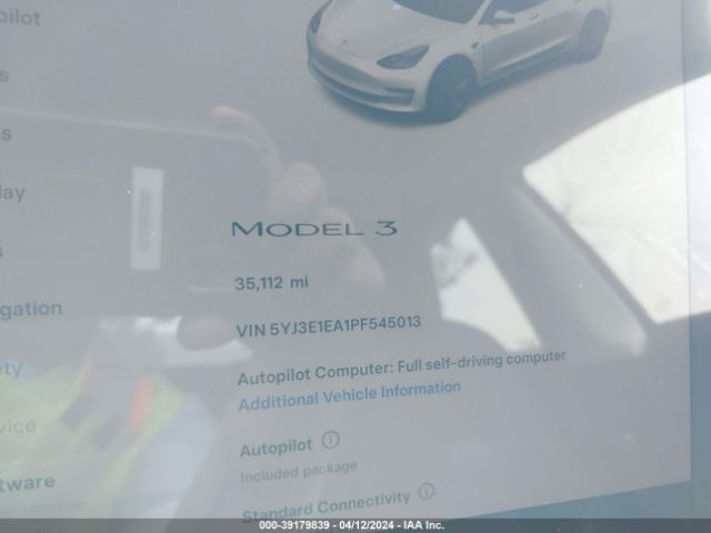 Photo 6 VIN: 5YJ3E1EA1PF545013 - TESLA MODEL 3 