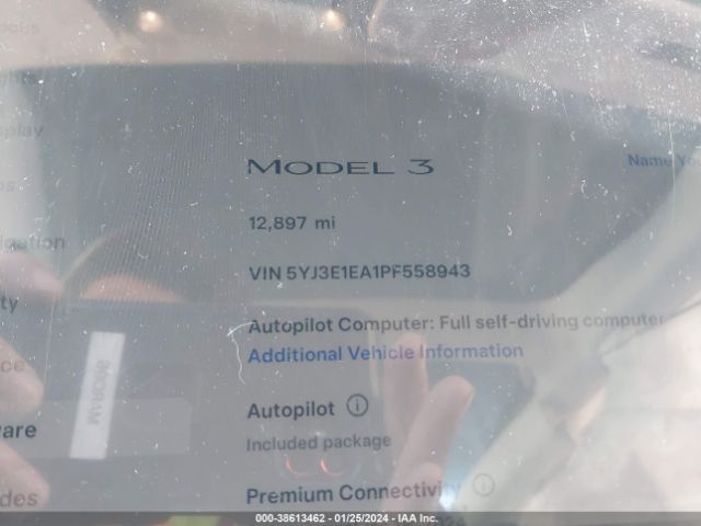 Photo 6 VIN: 5YJ3E1EA1PF558943 - TESLA MODEL 3 