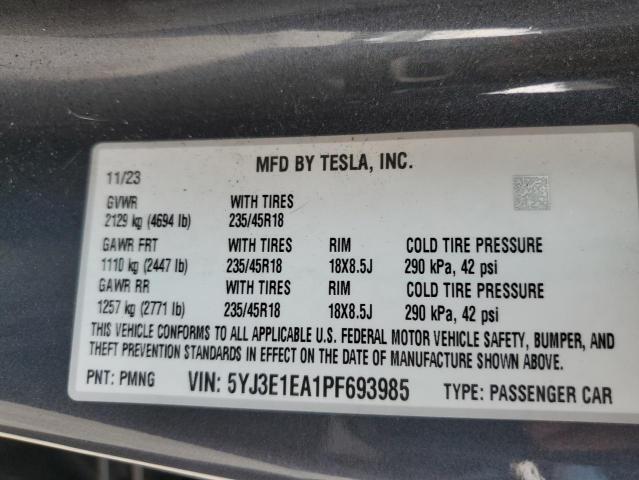 Photo 11 VIN: 5YJ3E1EA1PF693985 - TESLA MODEL 3 