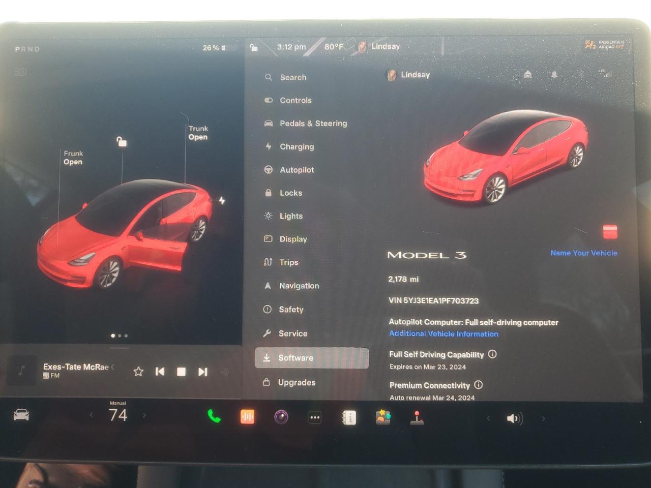 Photo 8 VIN: 5YJ3E1EA1PF703723 - TESLA MODEL 3 