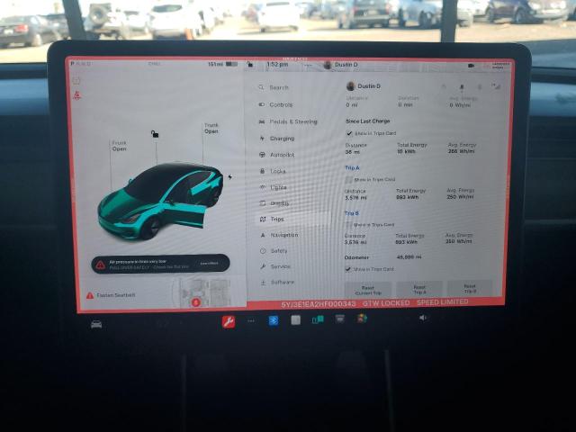 Photo 8 VIN: 5YJ3E1EA2HF000343 - TESLA MODEL 3 