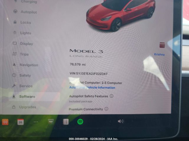 Photo 6 VIN: 5YJ3E1EA2JF022347 - TESLA MODEL 3 