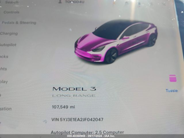 Photo 6 VIN: 5YJ3E1EA2JF042047 - TESLA MODEL 3 