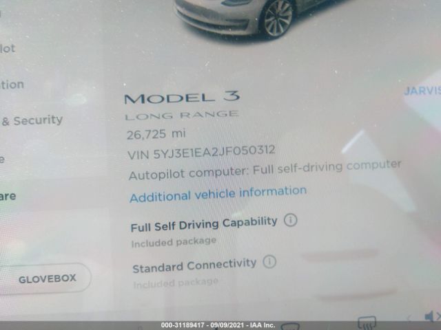 Photo 6 VIN: 5YJ3E1EA2JF050312 - TESLA MODEL 3 