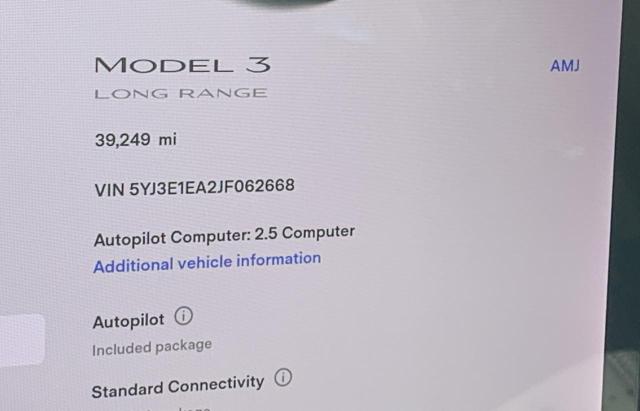 Photo 7 VIN: 5YJ3E1EA2JF062668 - TESLA MODEL 3 