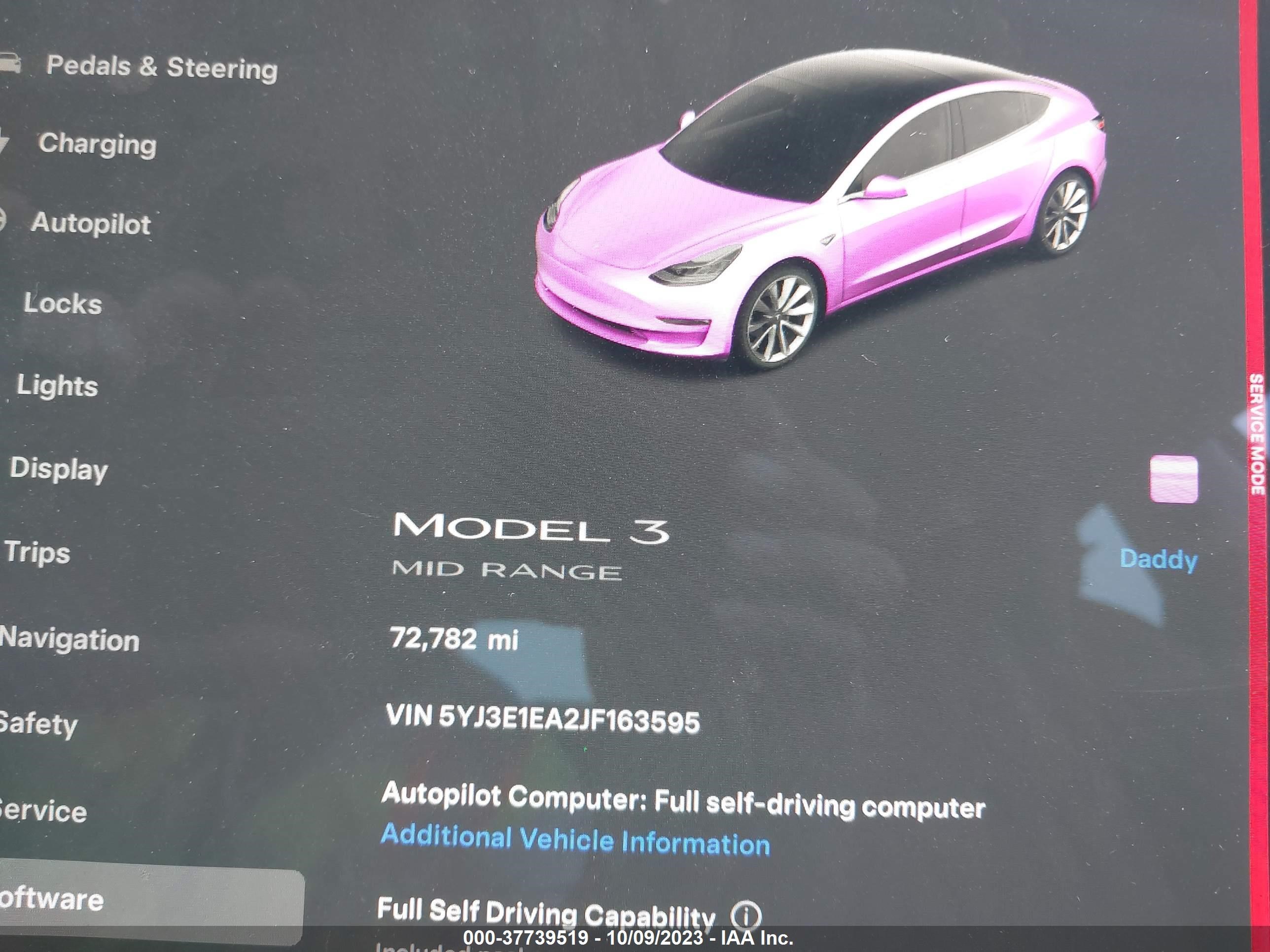 Photo 14 VIN: 5YJ3E1EA2JF163595 - TESLA MODEL 3 