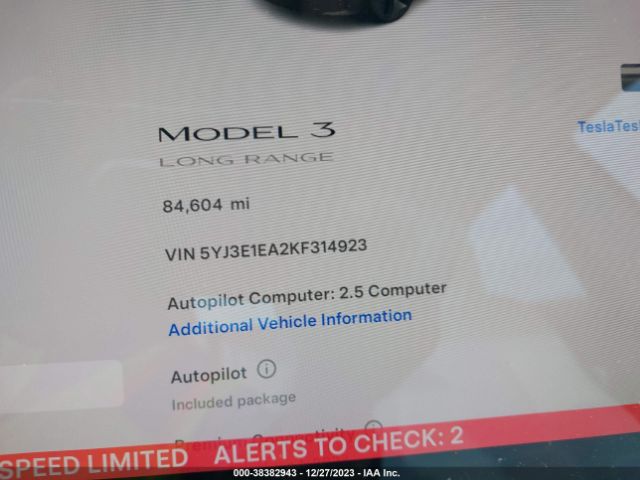 Photo 6 VIN: 5YJ3E1EA2KF314923 - TESLA MODEL 3 