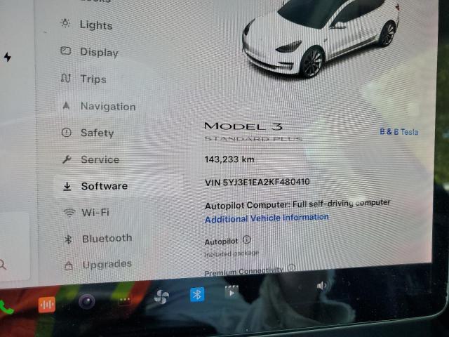 Photo 8 VIN: 5YJ3E1EA2KF480410 - TESLA MODEL 3 