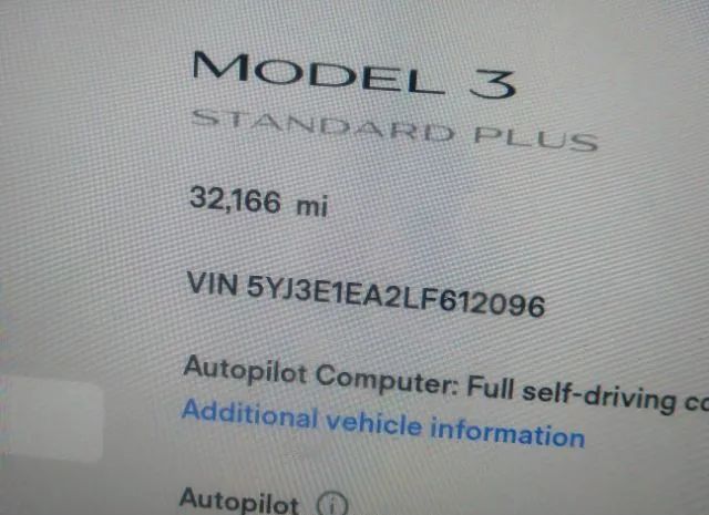 Photo 8 VIN: 5YJ3E1EA2LF612096 - TESLA MODEL 3 