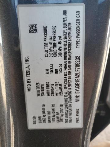 Photo 11 VIN: 5YJ3E1EA2LF705233 - TESLA MODEL 3 