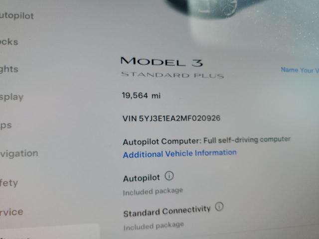 Photo 8 VIN: 5YJ3E1EA2MF020926 - TESLA MODEL 3 