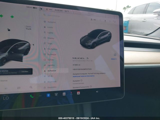 Photo 6 VIN: 5YJ3E1EA2MF027939 - TESLA MODEL 3 