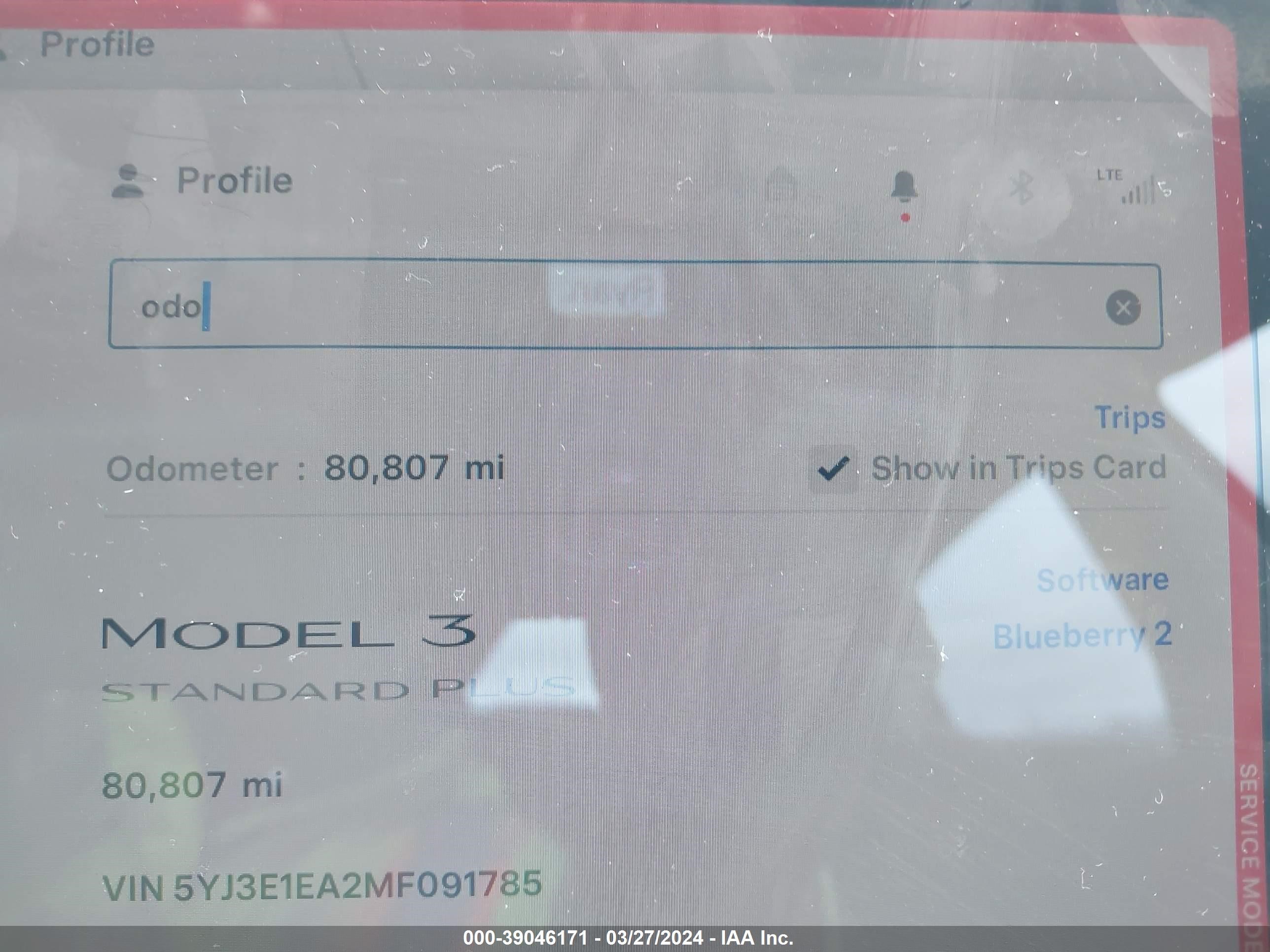 Photo 6 VIN: 5YJ3E1EA2MF091785 - TESLA MODEL 3 