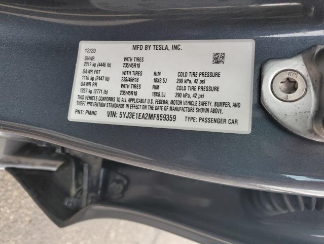 Photo 11 VIN: 5YJ3E1EA2MF859359 - TESLA MODEL 3 