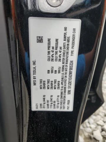 Photo 11 VIN: 5YJ3E1EA2MF985334 - TESLA MODEL 3 