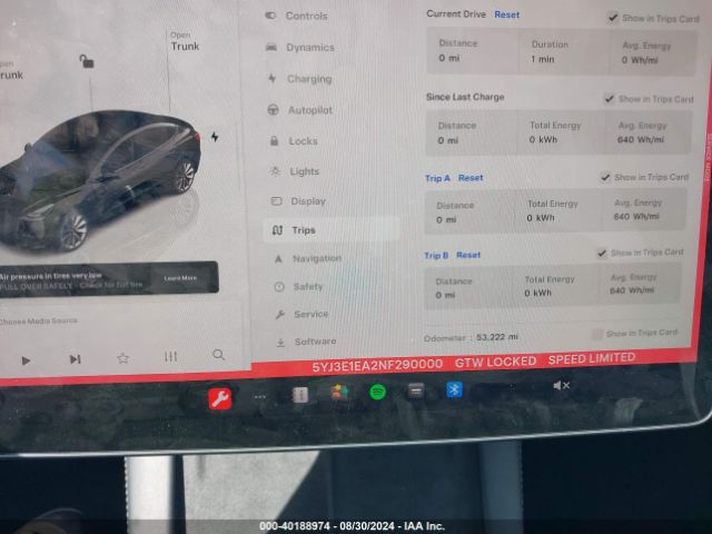 Photo 6 VIN: 5YJ3E1EA2NF290000 - TESLA MODEL 3 