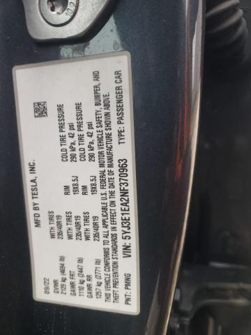 Photo 11 VIN: 5YJ3E1EA2NF370963 - TESLA MODEL 3 