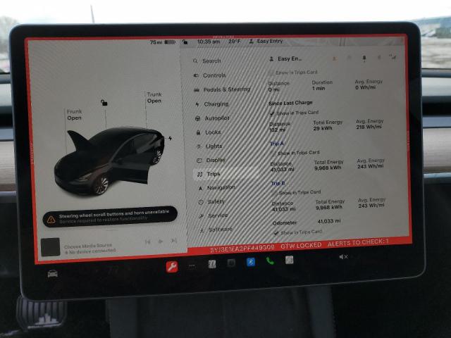 Photo 8 VIN: 5YJ3E1EA2PF449309 - TESLA MODEL 3 