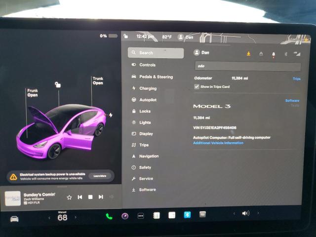 Photo 8 VIN: 5YJ3E1EA2PF456406 - TESLA MODEL 3 