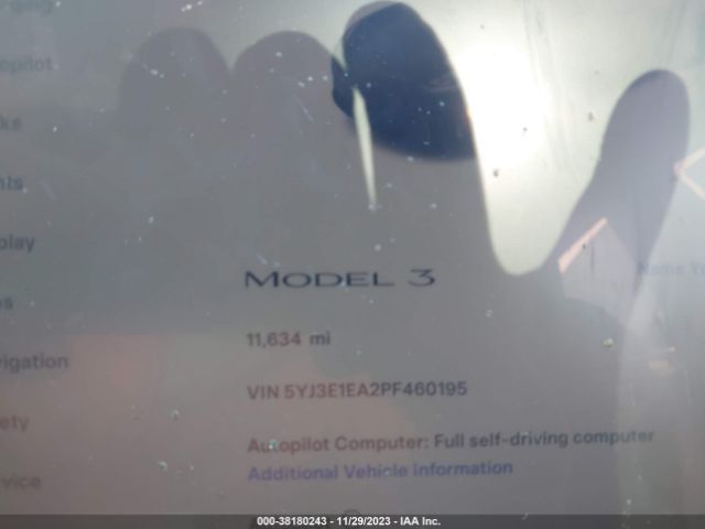 Photo 6 VIN: 5YJ3E1EA2PF460195 - TESLA MODEL 3 