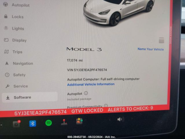 Photo 6 VIN: 5YJ3E1EA2PF476574 - TESLA MODEL 3 