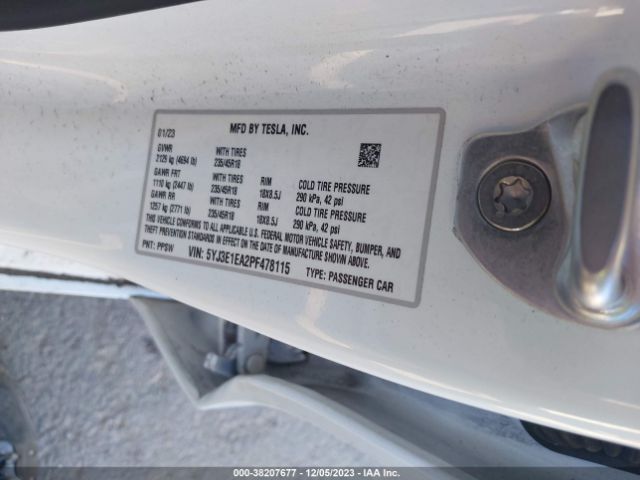 Photo 8 VIN: 5YJ3E1EA2PF478115 - TESLA MODEL 3 