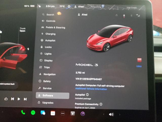 Photo 8 VIN: 5YJ3E1EA2PF545487 - TESLA MODEL 3 