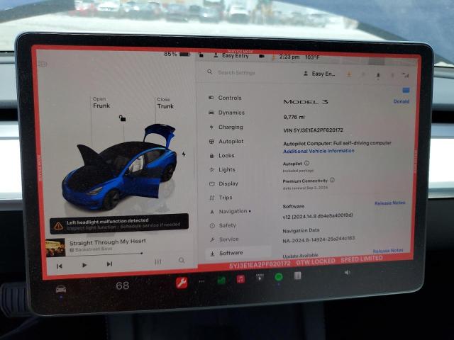 Photo 8 VIN: 5YJ3E1EA2PF620172 - TESLA MODEL 3 