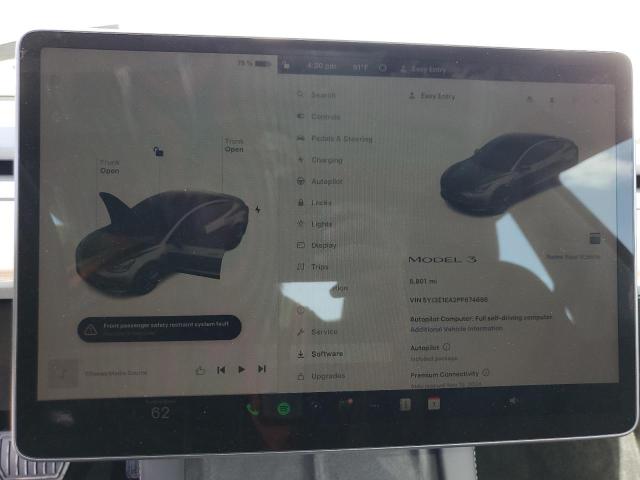 Photo 8 VIN: 5YJ3E1EA2PF674698 - TESLA MODEL 3 