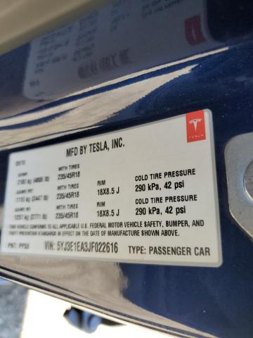 Photo 12 VIN: 5YJ3E1EA3JF022616 - TESLA MODEL 3 