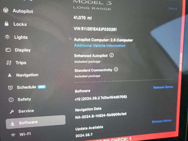 Photo 8 VIN: 5YJ3E1EA3JF033261 - TESLA MODEL 3 