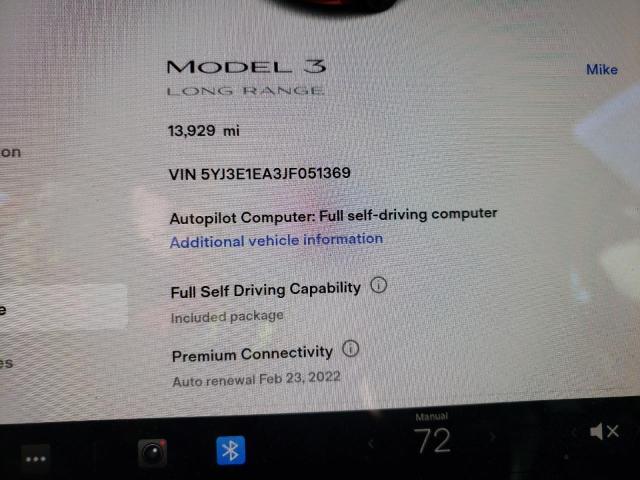 Photo 7 VIN: 5YJ3E1EA3JF051369 - TESLA MODEL 3 