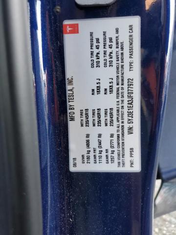 Photo 11 VIN: 5YJ3E1EA3JF077972 - TESLA MODEL 3 