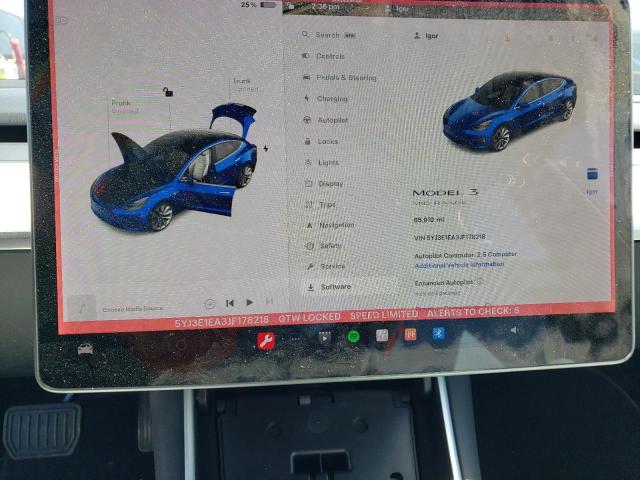 Photo 8 VIN: 5YJ3E1EA3JF178218 - TESLA MODEL 3 