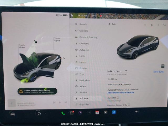 Photo 6 VIN: 5YJ3E1EA3KF325509 - TESLA MODEL 3 