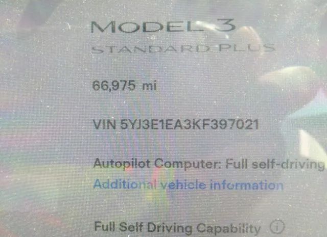 Photo 8 VIN: 5YJ3E1EA3KF397021 - TESLA MODEL 3 