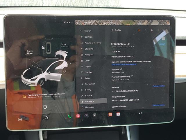 Photo 8 VIN: 5YJ3E1EA3KF485003 - TESLA MODEL 3 