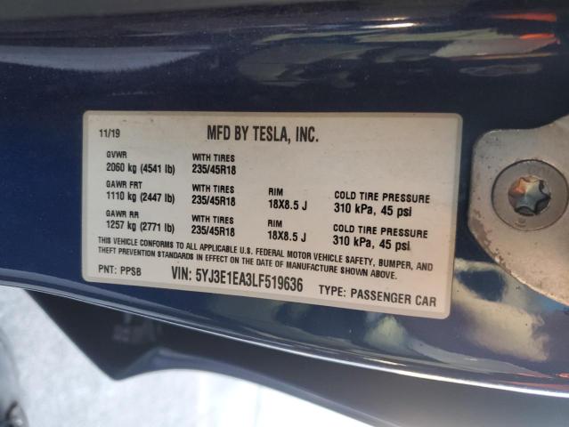 Photo 11 VIN: 5YJ3E1EA3LF519636 - TESLA MODEL 3 