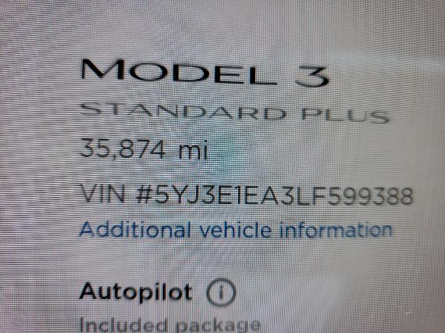 Photo 7 VIN: 5YJ3E1EA3LF599388 - TESLA MODEL 3 