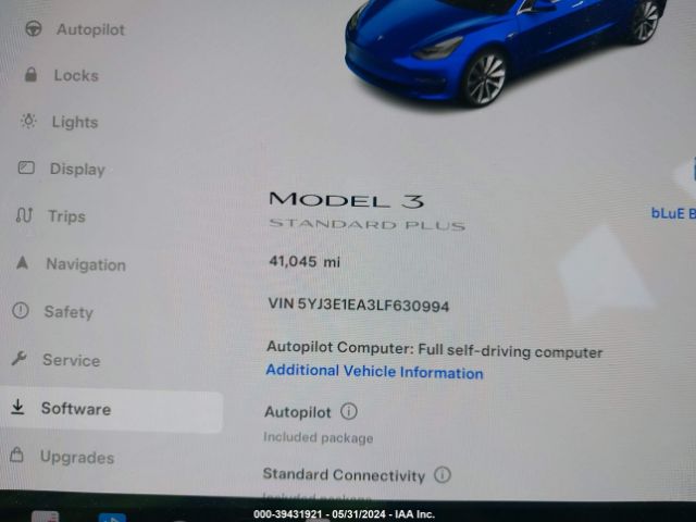 Photo 6 VIN: 5YJ3E1EA3LF630994 - TESLA MODEL 3 