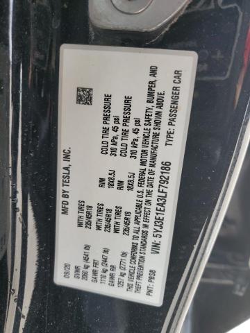 Photo 12 VIN: 5YJ3E1EA3LF792186 - TESLA MODEL 3 