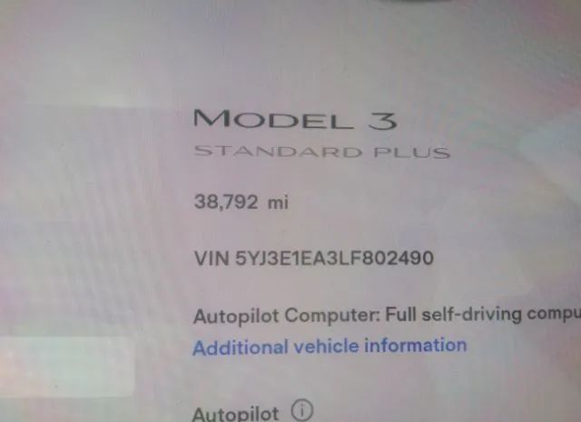 Photo 6 VIN: 5YJ3E1EA3LF802490 - TESLA MODEL 3 