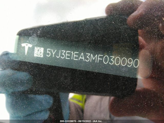 Photo 8 VIN: 5YJ3E1EA3MF030090 - TESLA MODEL 3 