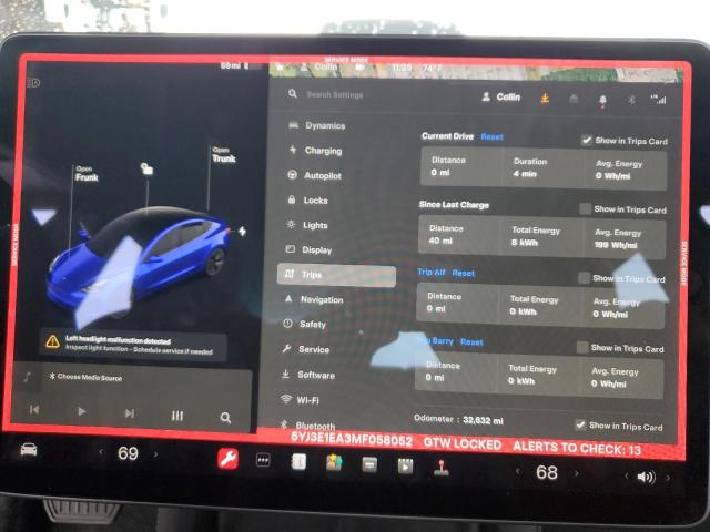 Photo 8 VIN: 5YJ3E1EA3MF058052 - TESLA MODEL 3 