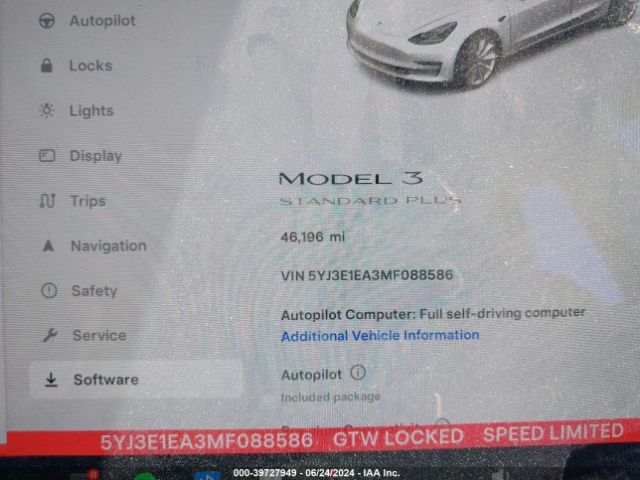 Photo 6 VIN: 5YJ3E1EA3MF088586 - TESLA MODEL 3 