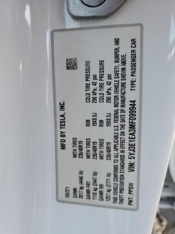 Photo 11 VIN: 5YJ3E1EA3MF099944 - TESLA MODEL 3 