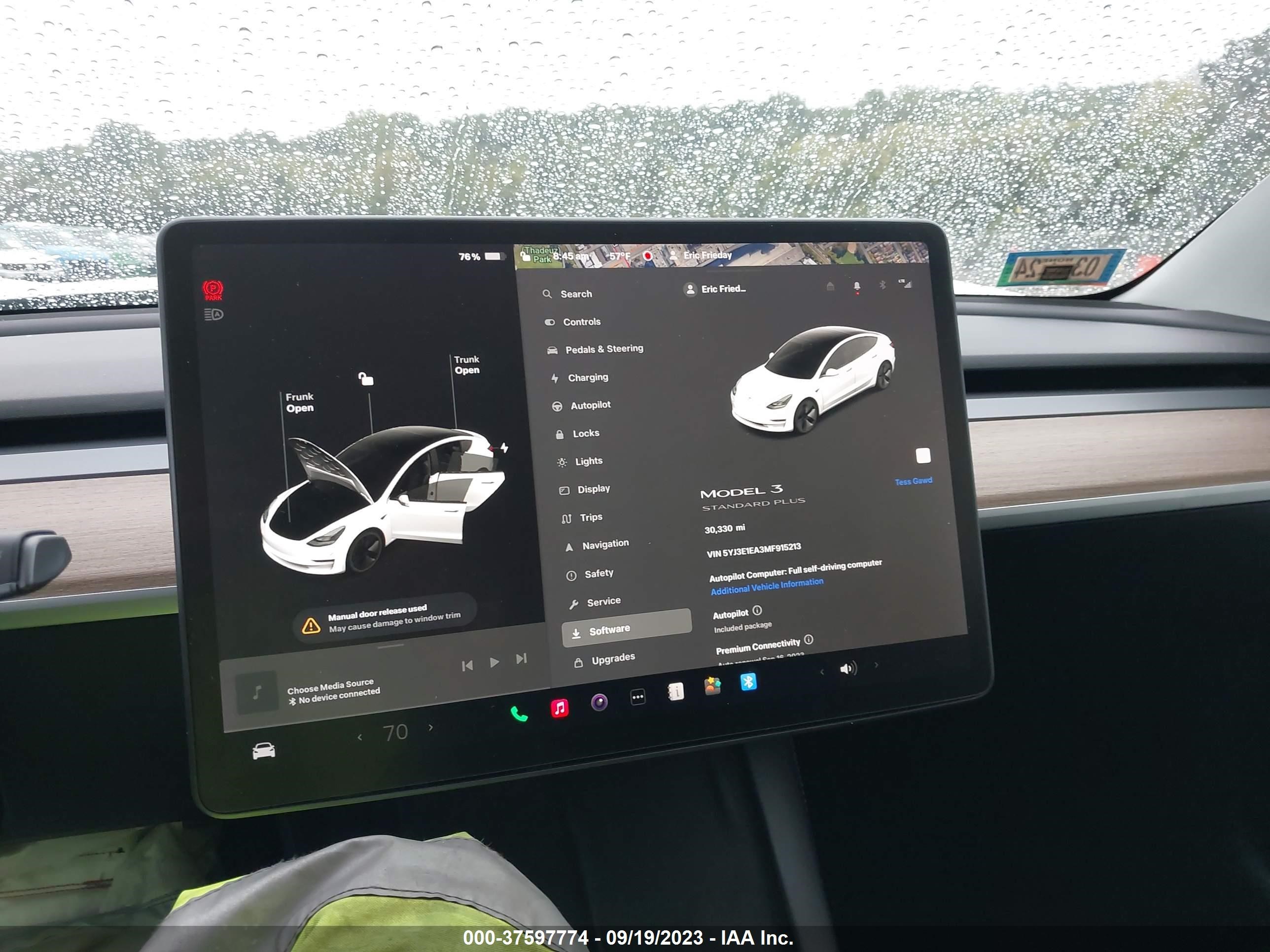 Photo 14 VIN: 5YJ3E1EA3MF915213 - TESLA MODEL 3 