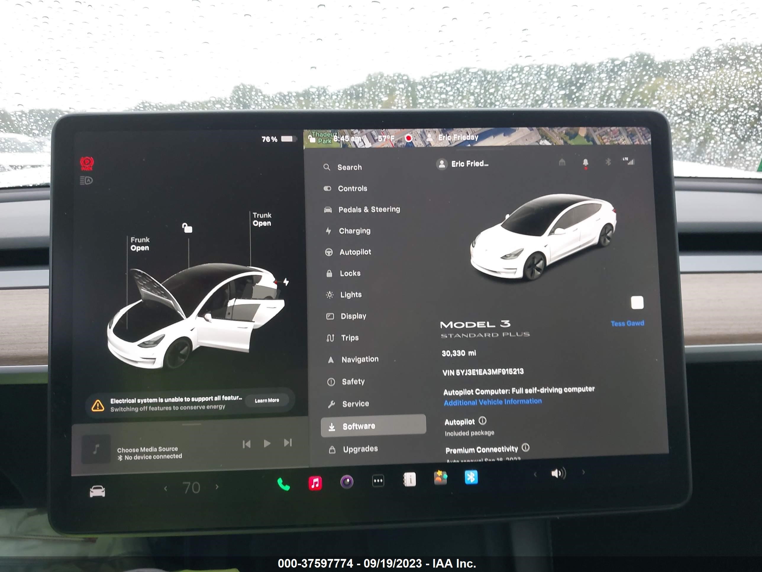 Photo 6 VIN: 5YJ3E1EA3MF915213 - TESLA MODEL 3 