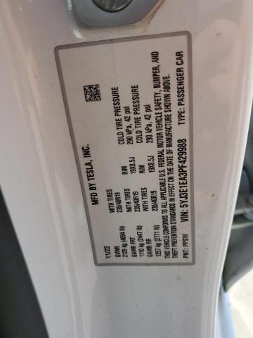 Photo 11 VIN: 5YJ3E1EA3PF429988 - TESLA MODEL 3 